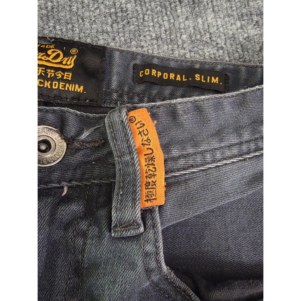 Mens SuperDry CORPORAL SLIM Jeans W28 L30 Slim Straight Blue - Picture 6 of 11